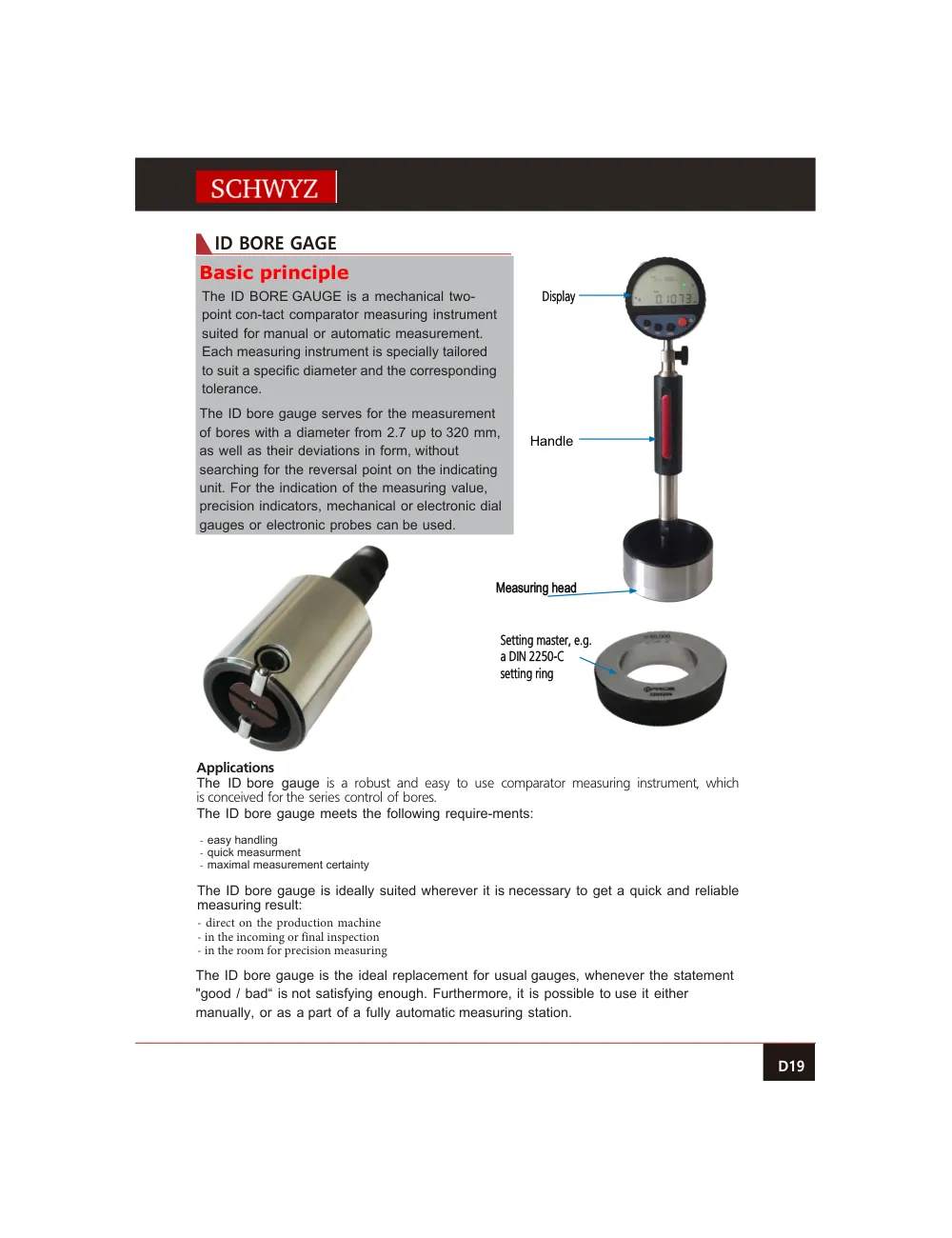 schwyz kom 20 id bore gage teknik katalog sayfası