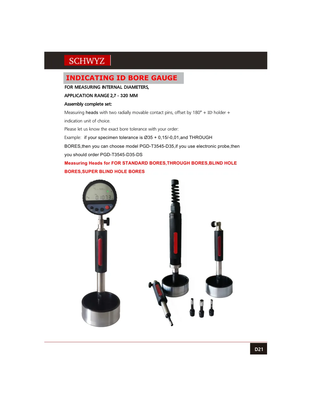 schwyz kom 22 indicating id bore gauge teknik katalog sayfası
